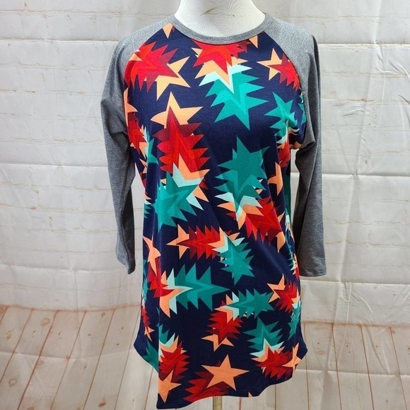 Lularoe Randy falling stars baseball tee - Picture 2 of 12